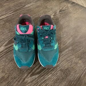 ASICS Teal and Pink Athletic Sneakers